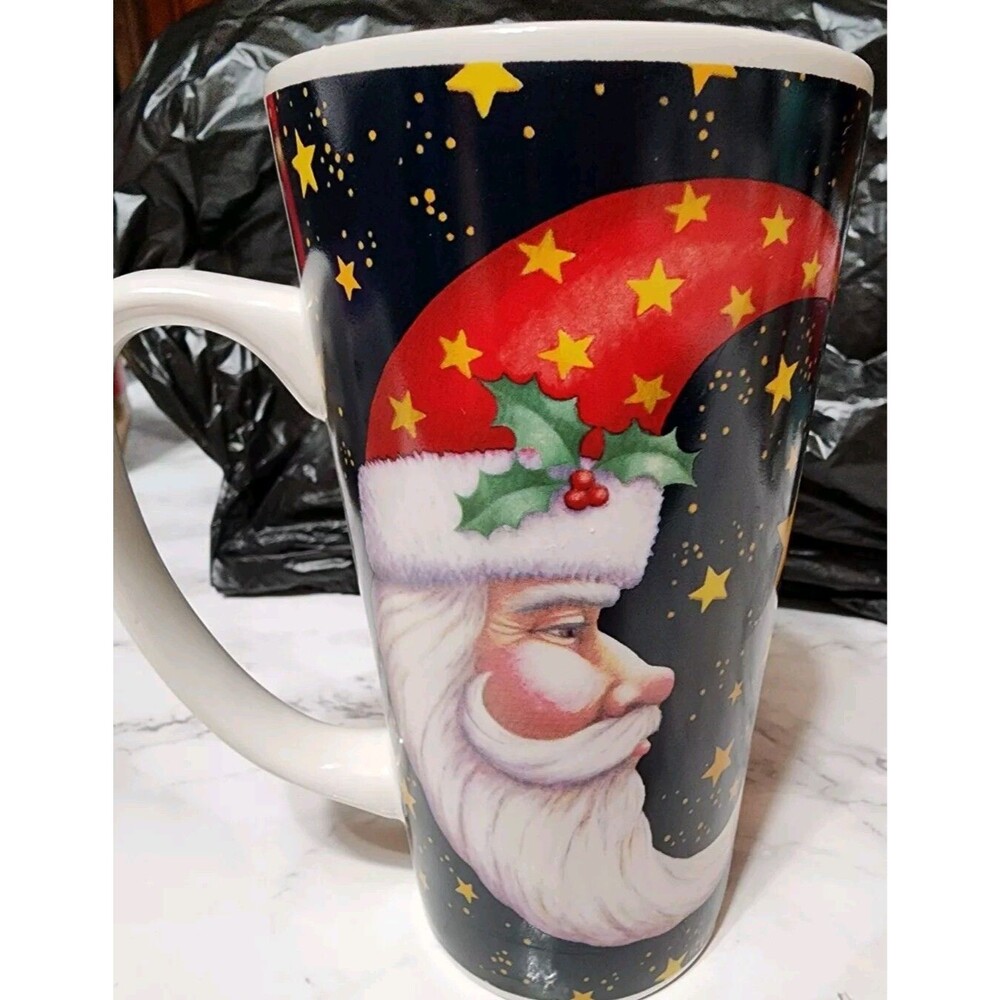 Certified International Stephanie Stouffer Santa Crescent Moon Mug Coffee Cup